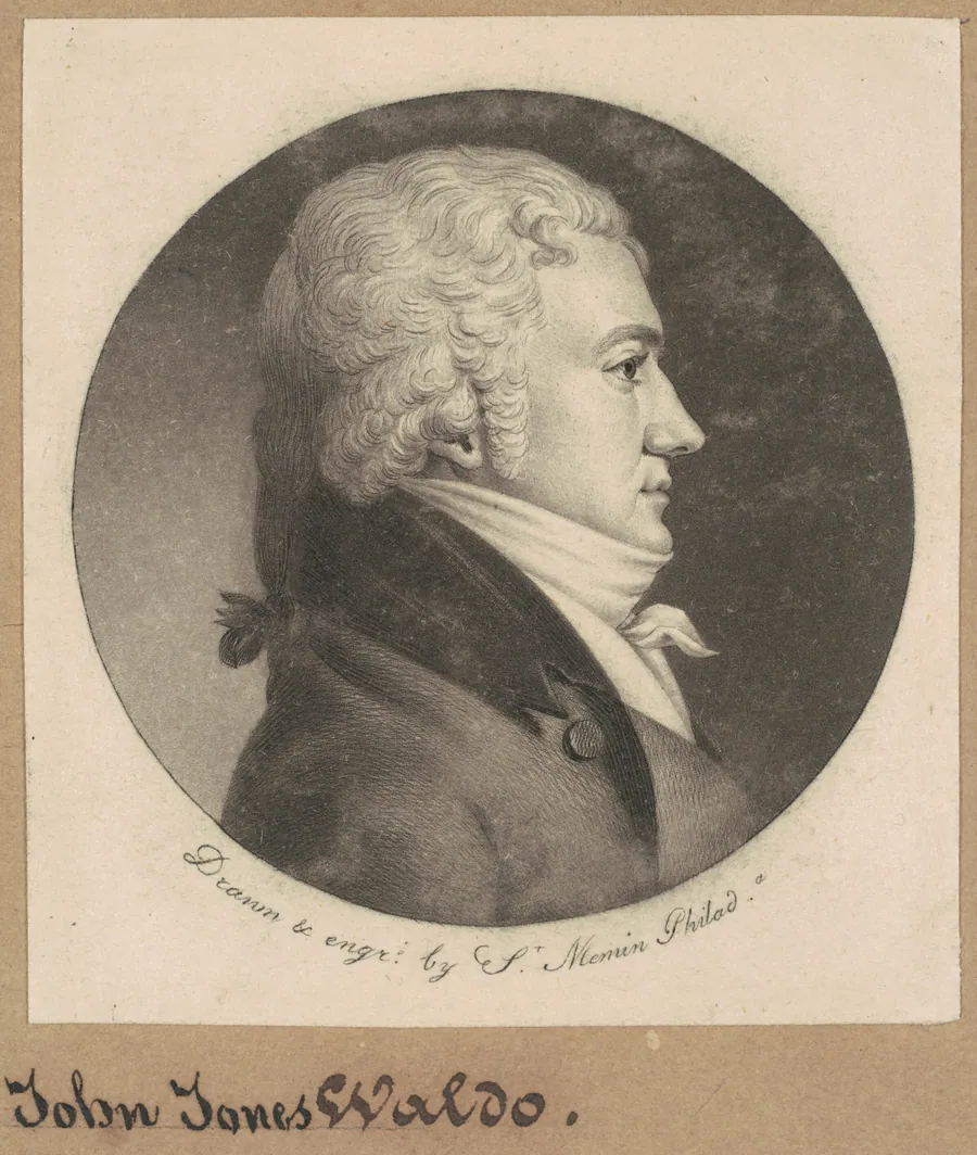 John Jones Waldo by Charles B. J. Févret de Saint-Mémin