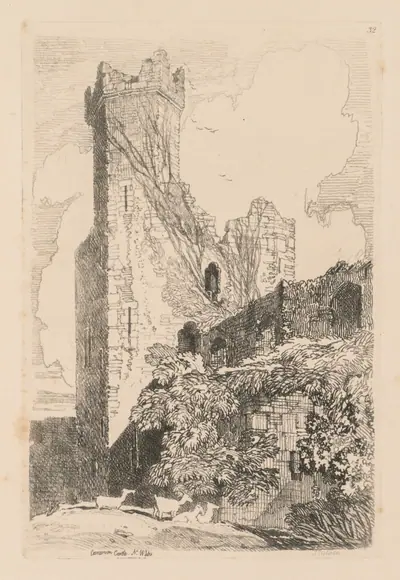 Liber Studiorum: Plate 32, Caernarvon Castle, N. Wales