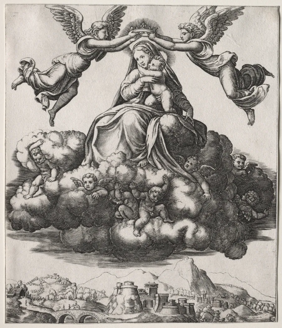 The Virgin in Glory by Master of the Die