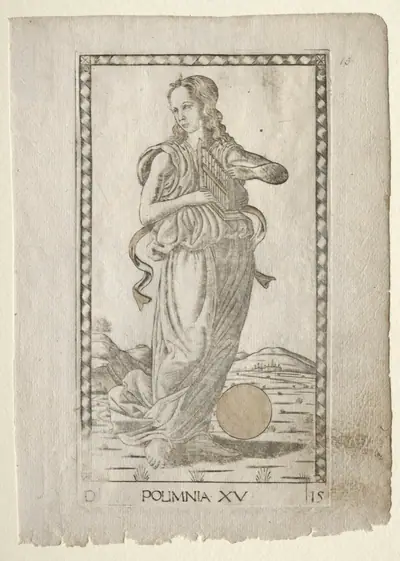 Polyhymnia (heroic hymns) (from the Tarocchi series D:  Apollo and the Muses, #15)