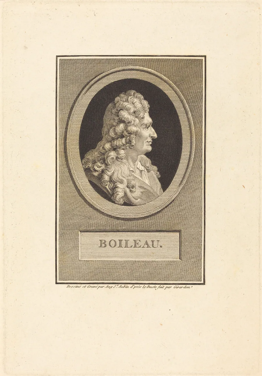 Despreaux-Nicolas Boileau by Augustin de Saint-Aubin