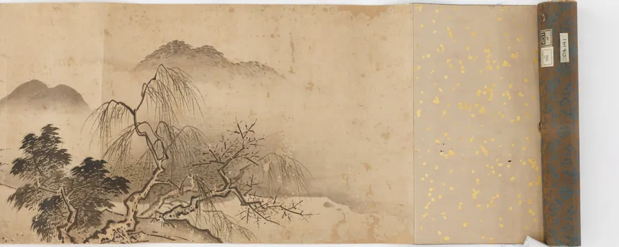 River landscape by Unkoku Tohan 雲谷等璠