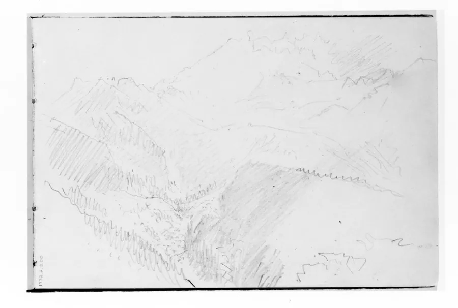 In the Mountains (from Sketchbook X) by William Trost Richards