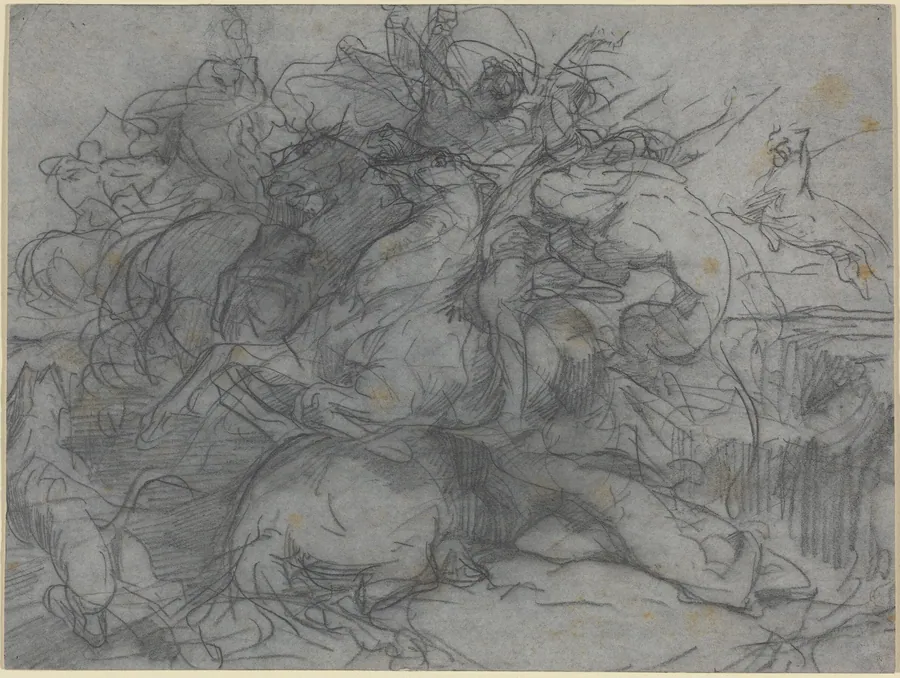 Study for "Surprise" (Battle of the Tigers) by François-Nicolas Chifflart