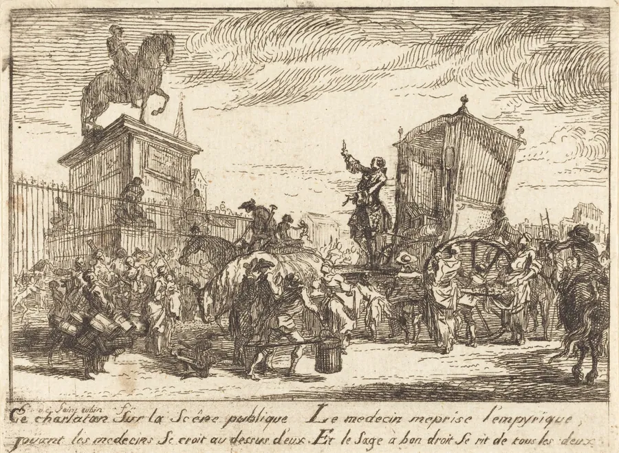 The Charlatan (Le charlatan) by Gabriel de Saint-Aubin