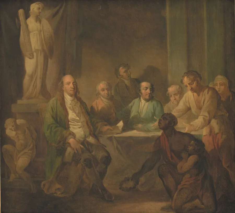 Hyldest til Benjamin Franklin by C.A. Lorentzen