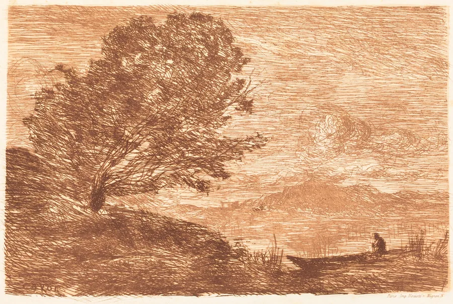 A Lake in the Tyrol (Un lac du Tyrol) by Jean-Baptiste-Camille Corot