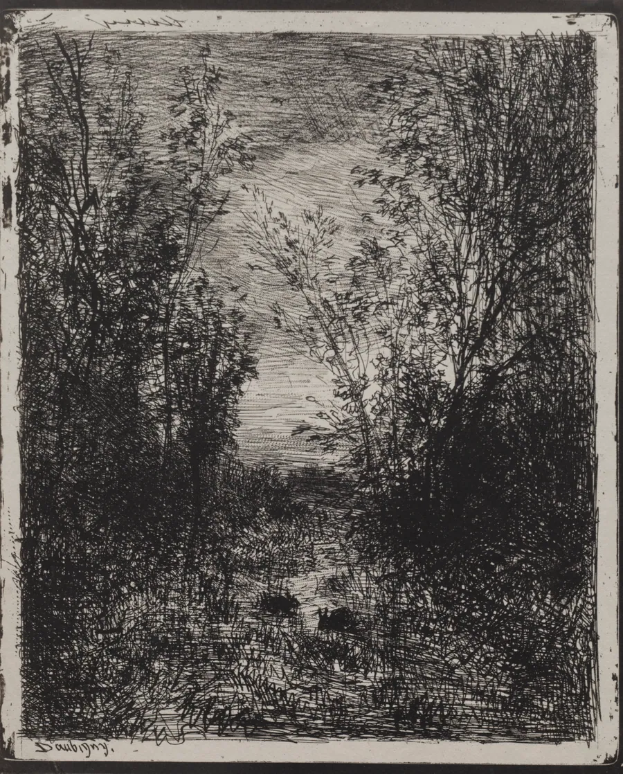 A Stream in a Glade by Charles François Daubigny