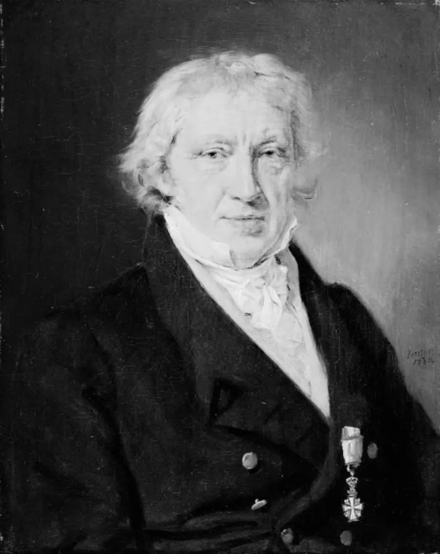 Portræt af Søren Nicolaus Johan Bloch, rektor ved Roskilde Kathedralskole by C.A. Jensen