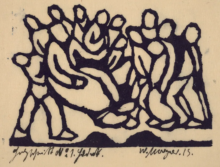 Christ before the High Council by Wilhelm Morgner