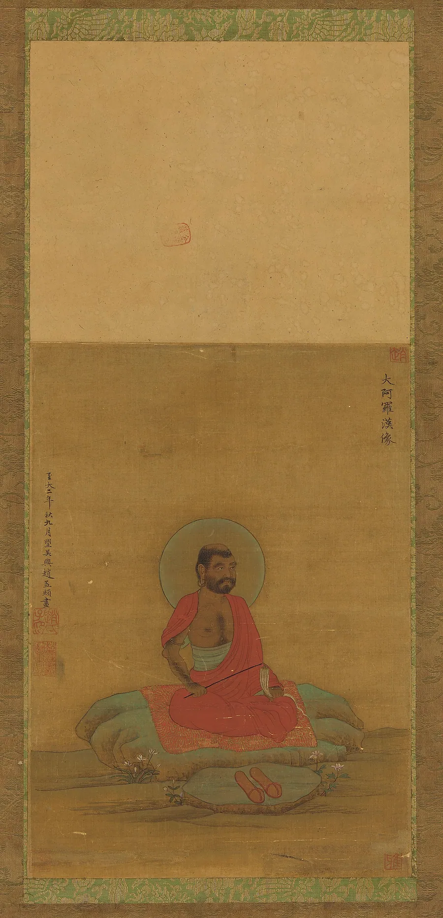 Seated Luohan by Traditionally attributed to Zhao Mengfu 趙孟頫 (1254-1322)