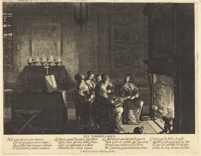 The Wise Virgins before the Fire
