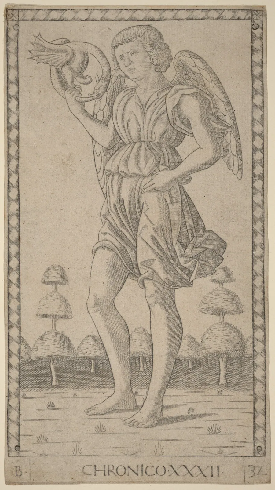 Chronico (Genius of Time) by Master of the E-Series Tarocchi