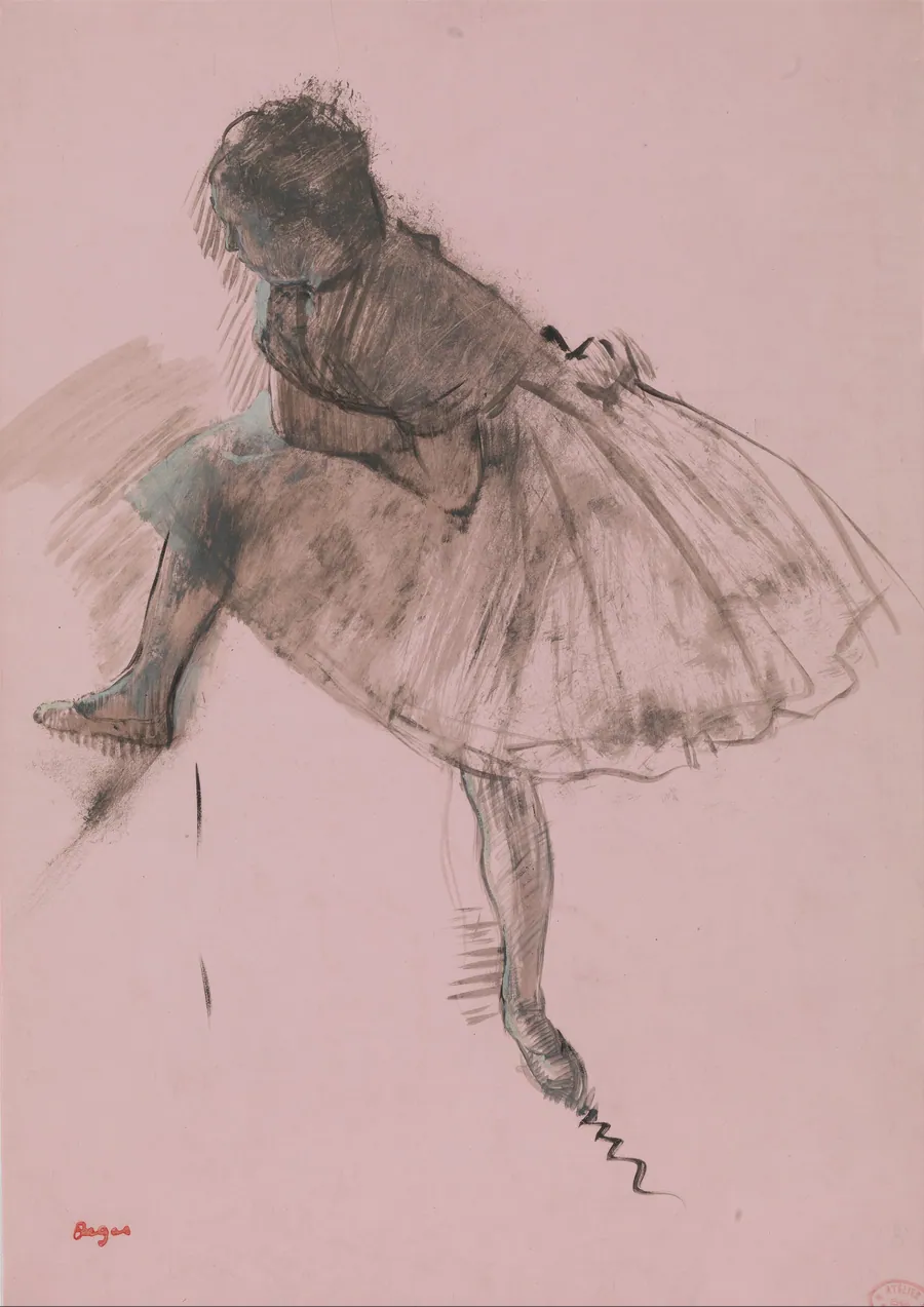 Study of a Ballet Dancer (recto); Two Studies of Dancers (verso) by Edgar Degas