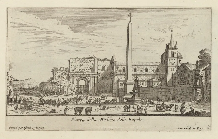 Piazza della Madono delle Popolo by Israël Silvestre