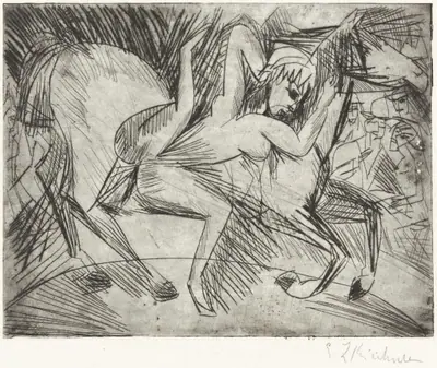 Acrobat on a Horse (Voltigeuse zu Pferd)