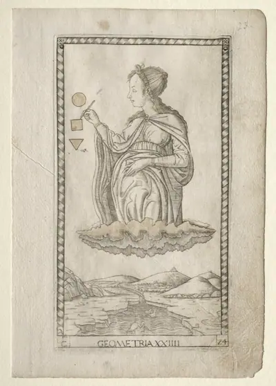 Geometry (from the Tarocchi, series C:  Liberal Arts, #24)