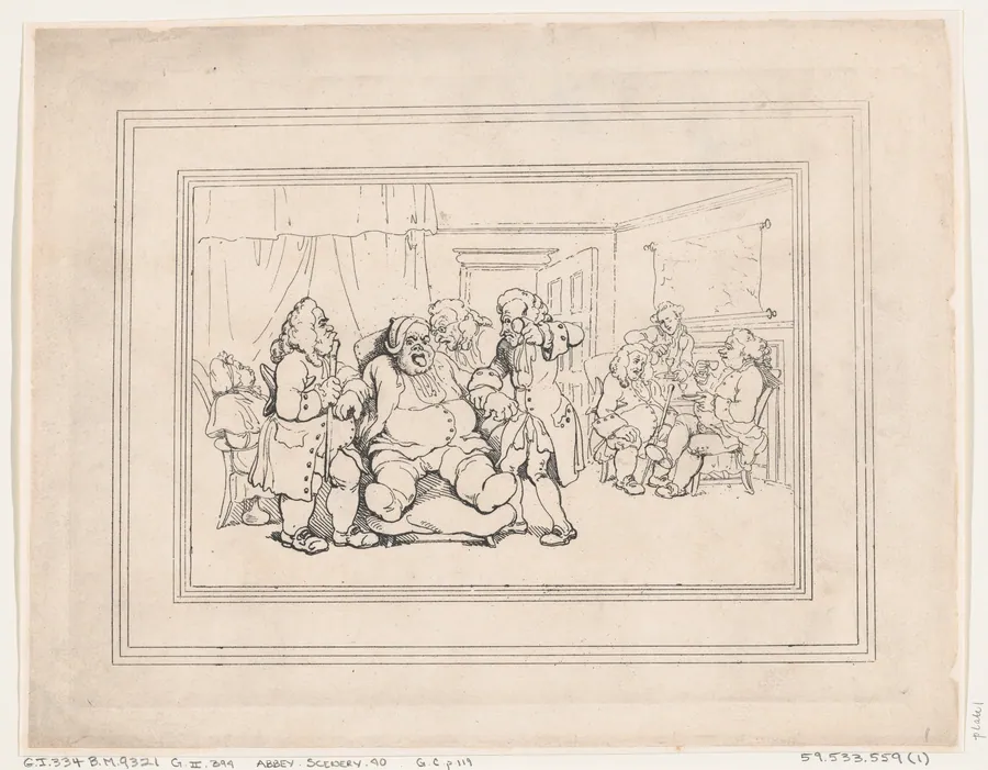 Comforts of Bath, Plate 1 by Thomas Rowlandson