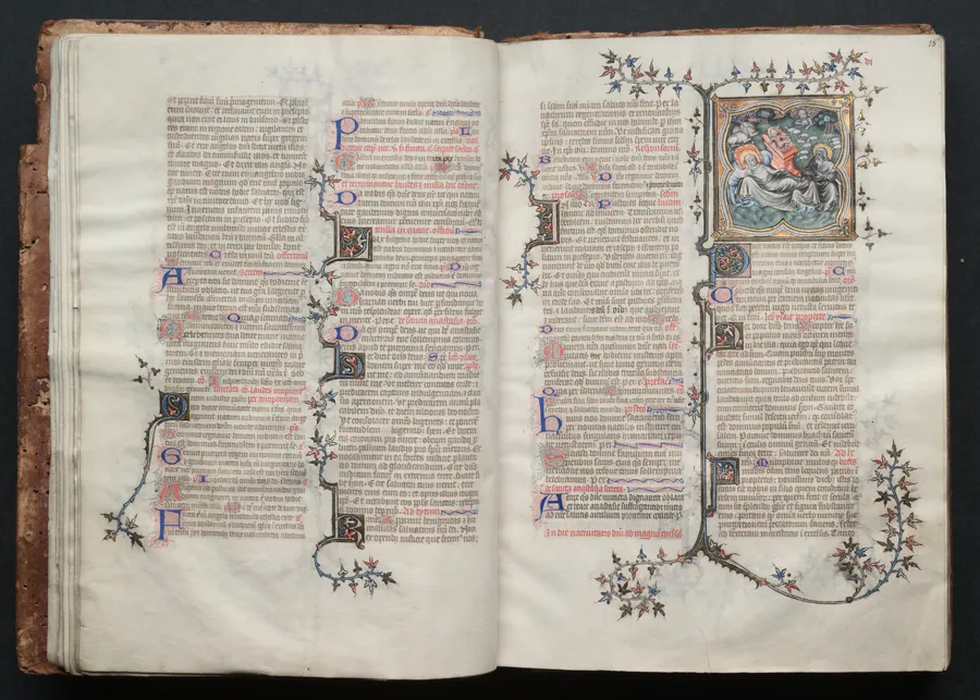 The Gotha Missal:  Fol. 15v, Text by Master of the Boqueteaux