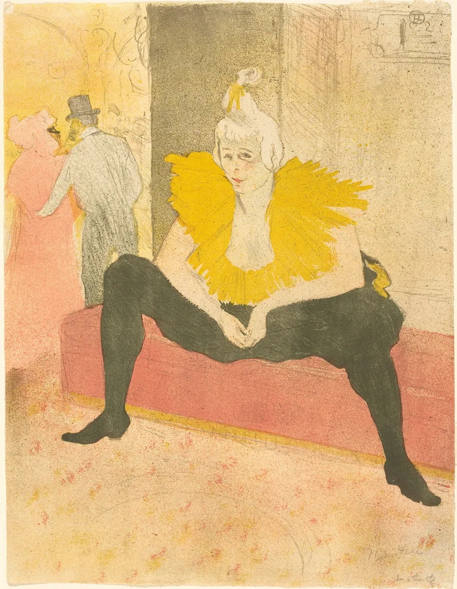 Seated Clowness (La Clownesse assise) by Henri de Toulouse-Lautrec