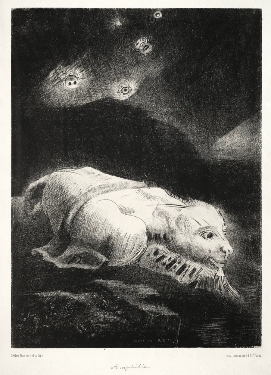 When Life Was Awakening in the Depths of Obscure Matter by Odilon Redon