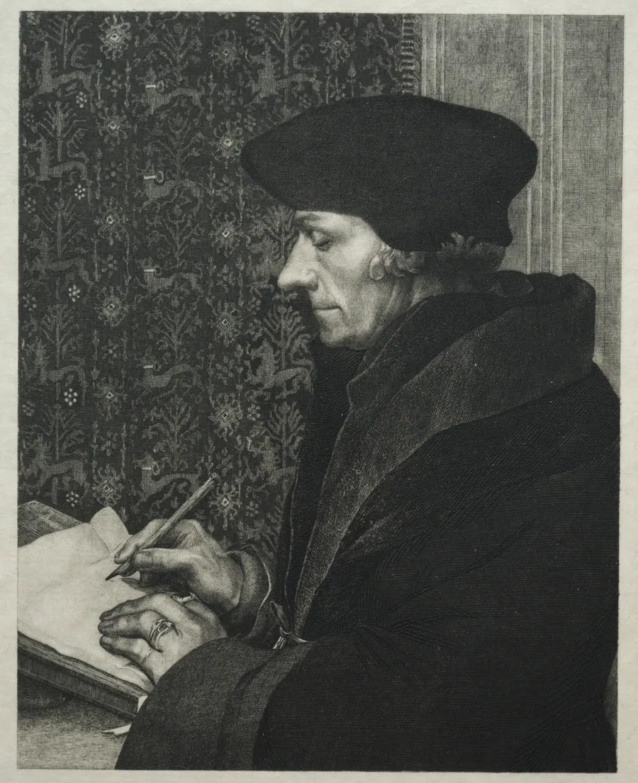 Erasmus, after Holbein by Félix Bracquemond