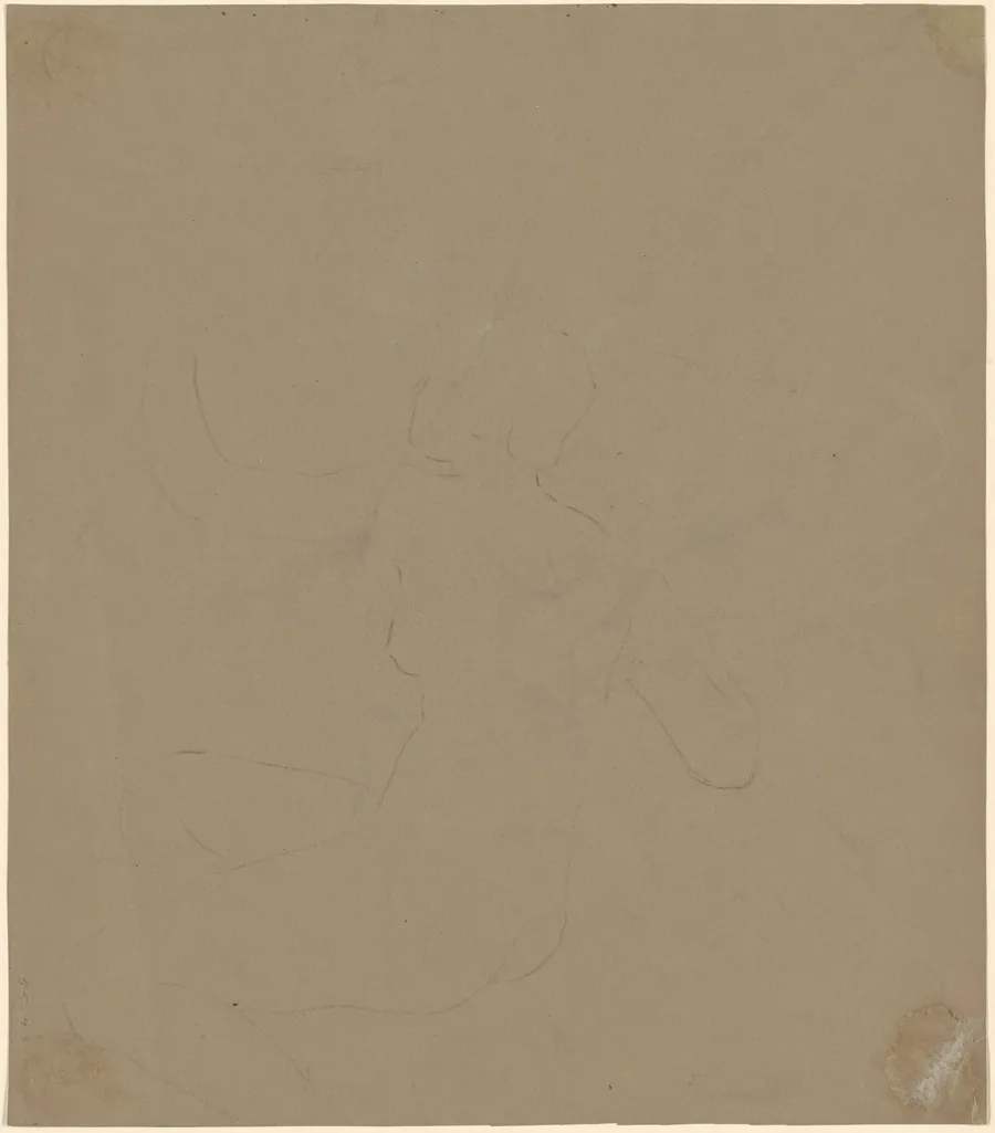 Study of a Female Nude by Elihu Vedder