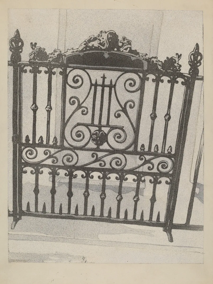 Cast and Wrought Iron Gate by Aurelia Arbo