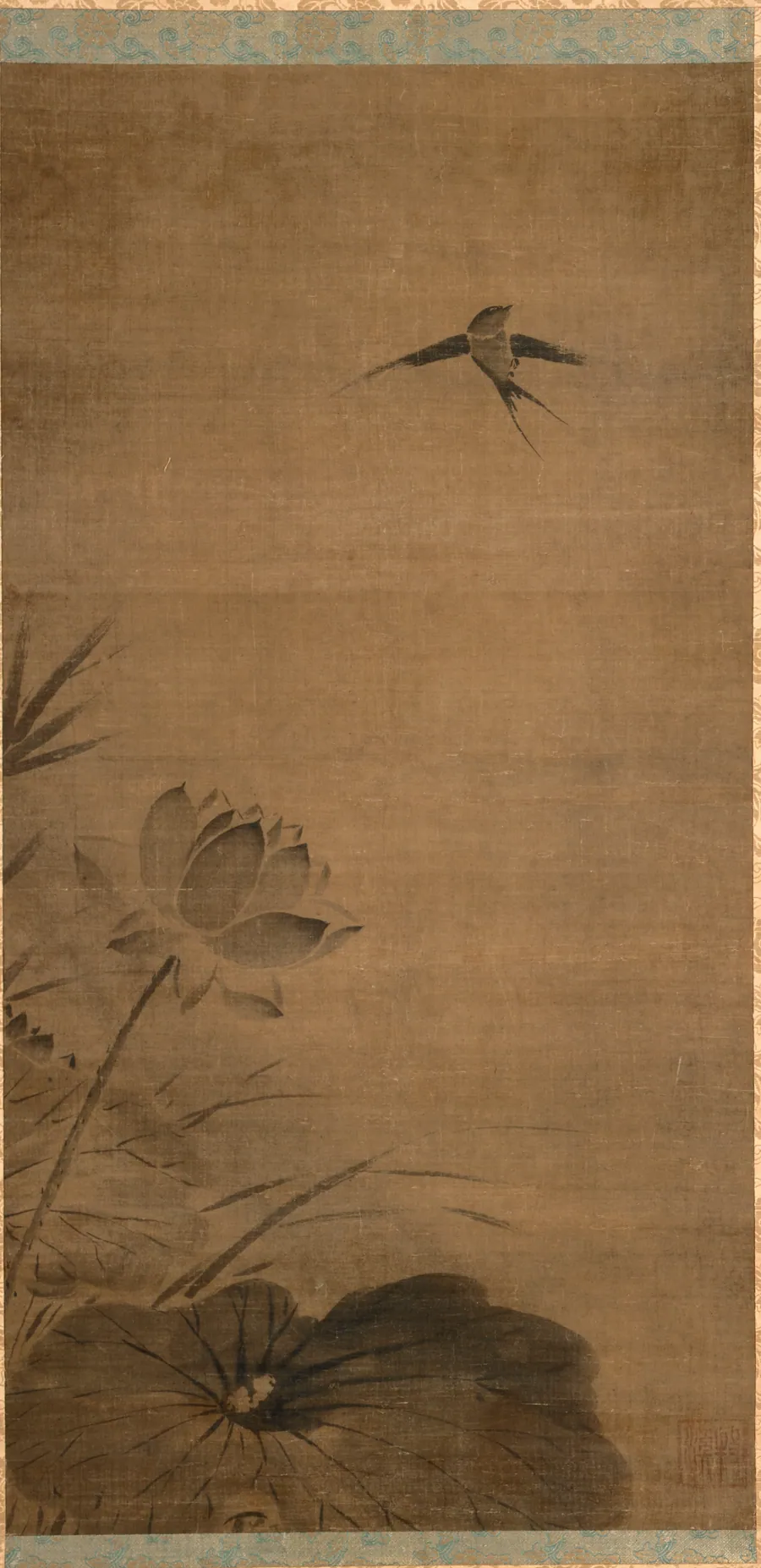 Swallow and Lotus by Fachang Muqi