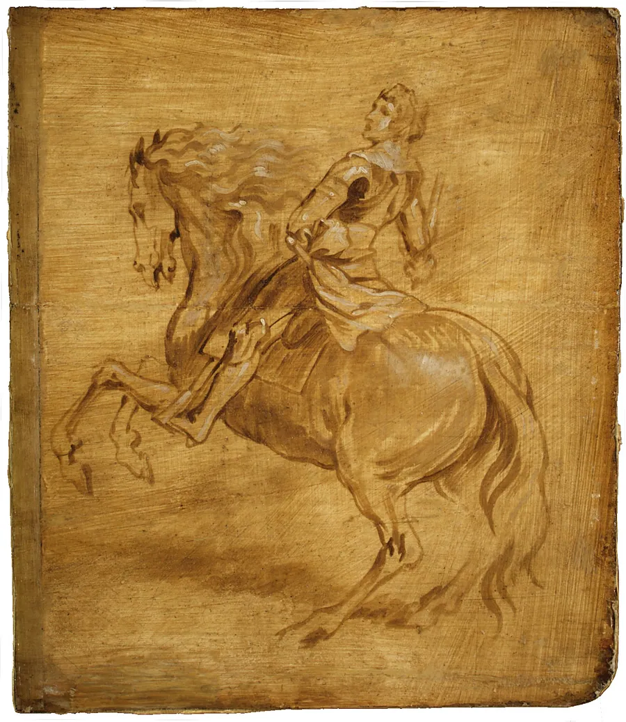 A Man Riding a Horse by Anthony van Dyck