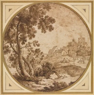 Landscape with Buildings and Figures