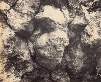 Gigantic Head Cut in the Solid Rock, Lately Discovered near Smyrna at the Entrance of a Cave