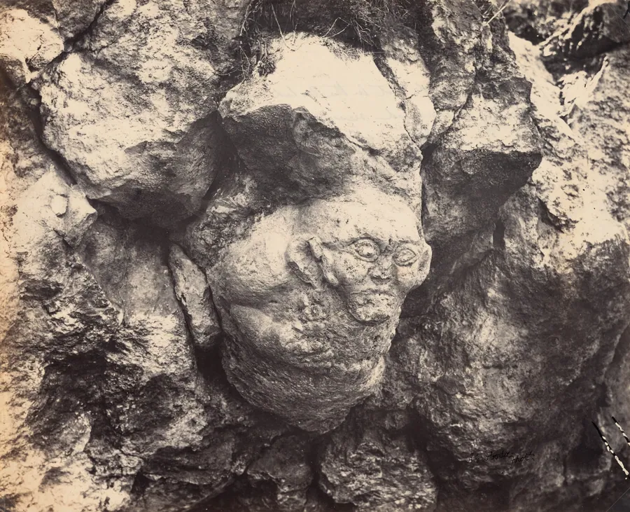 Gigantic Head Cut in the Solid Rock, Lately Discovered near Smyrna at the Entrance of a Cave by Alexander Svoboda