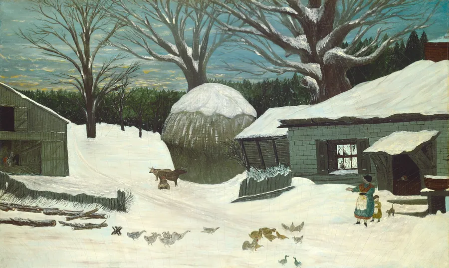 New England Farm in Winter by American 19th Century