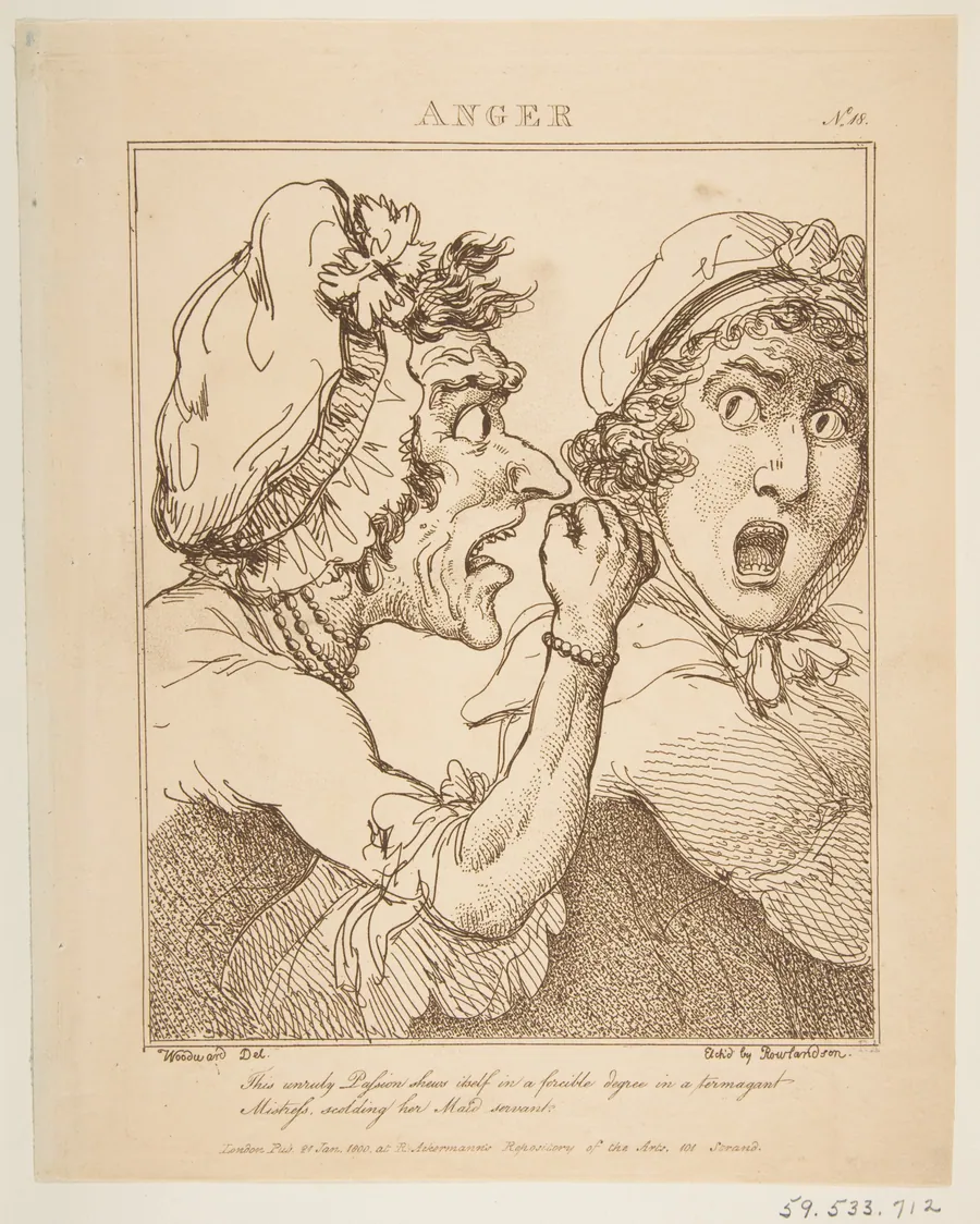 Anger by Thomas Rowlandson
