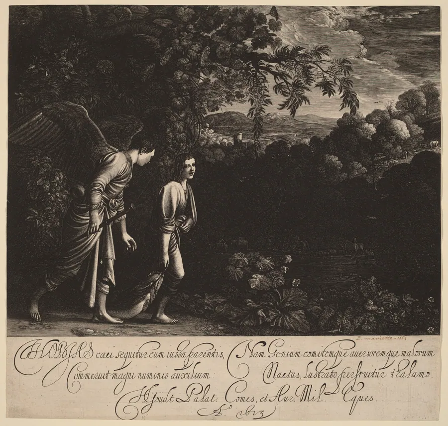 Tobias and the Angel (The Large Tobias) by Hendrik Goudt