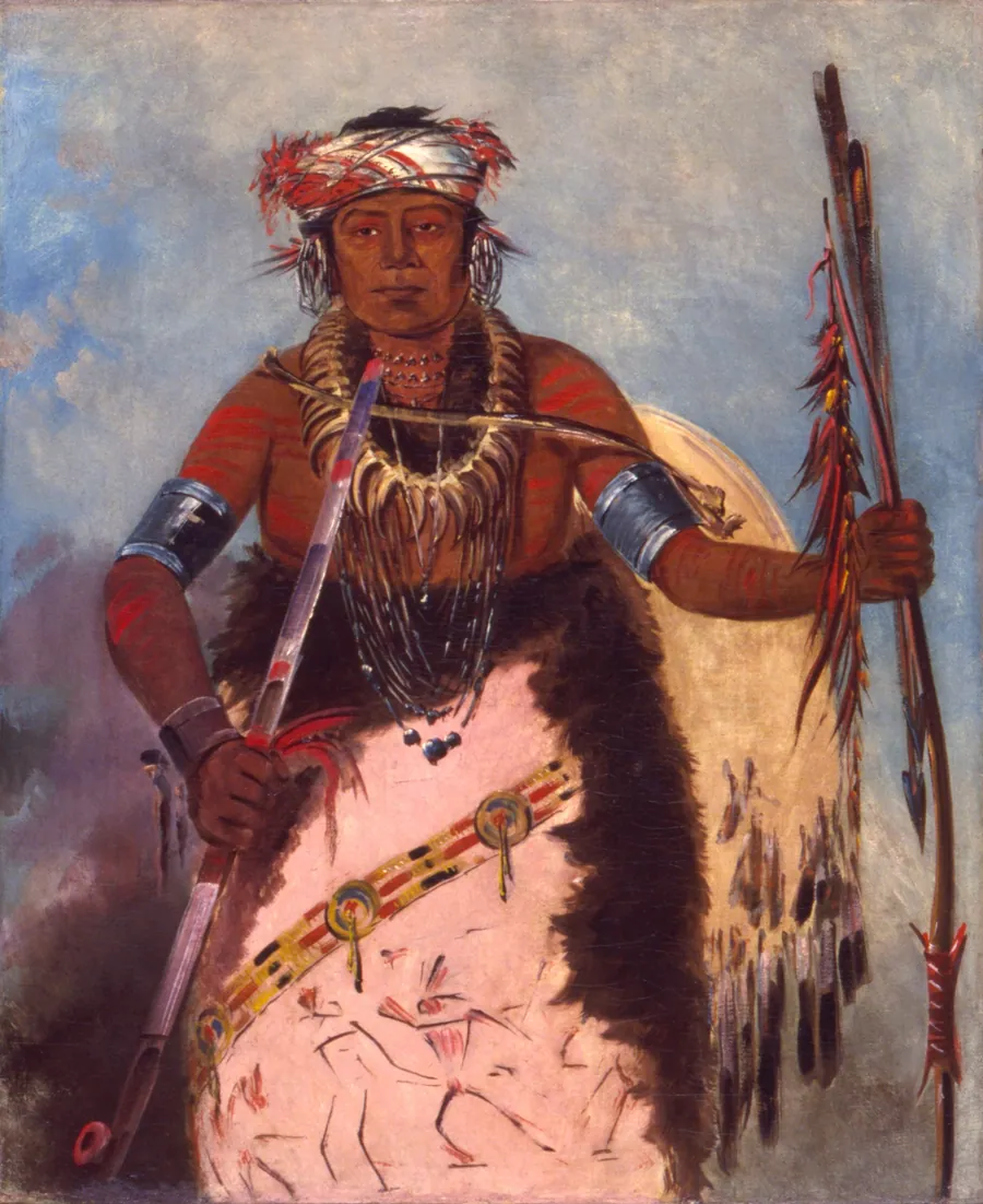 Notch-ee-níng-a, No Heart, (called White Cloud), Chief of the Tribe by George Catlin, born Wilkes-Barre, PA 1796-died Jersey City, NJ 1872
