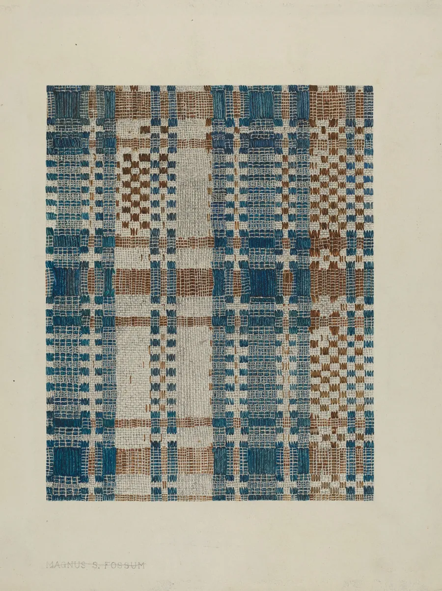 Handwoven Coverlet by Magnus S. Fossum
