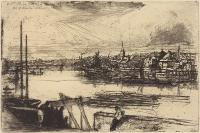 Old Chelsea, Out of Whistler's Window (Battersea Reach)