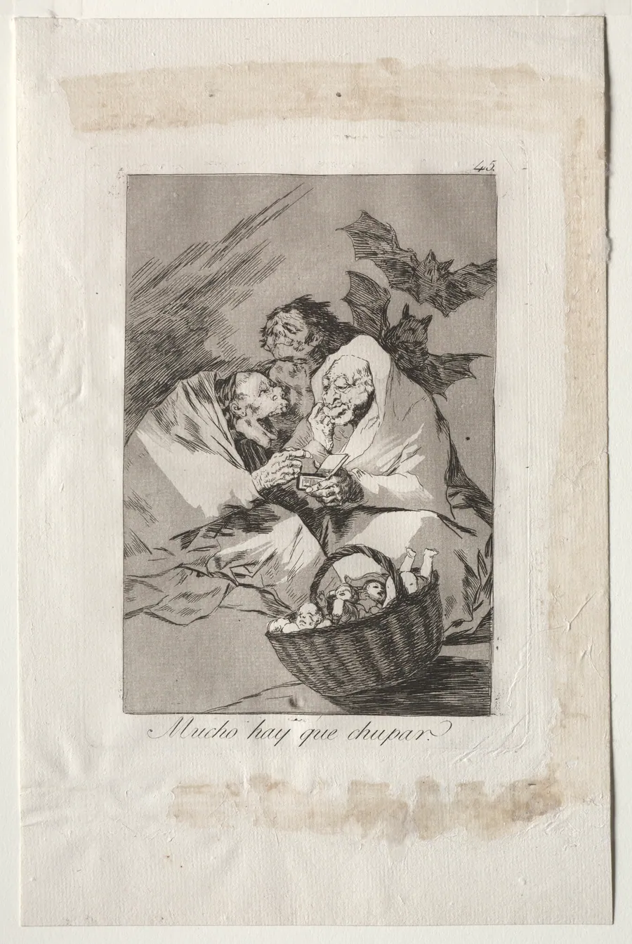 There is Plenty to Suck, Plate 45 by Francisco de Goya