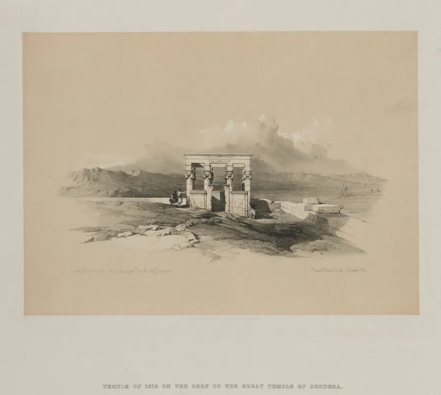 Egypt and Nubia, Volume II: Temple of Isis on the Roof of the Great Temple of Dendera by Louis Haghe
