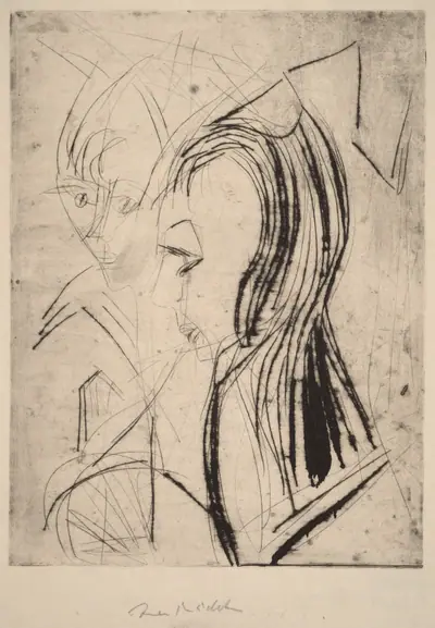Heads of Two Girls