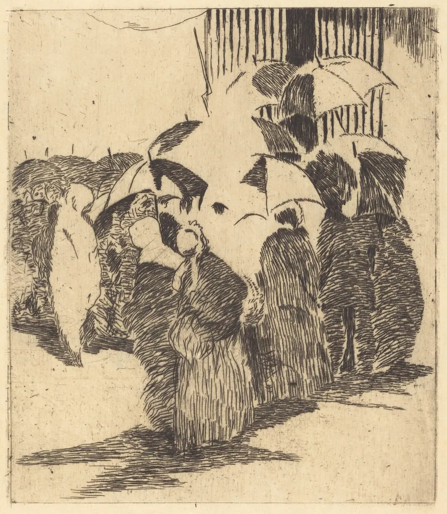 Line in Front of the Butcher Shop (Queue devant la boucherie) by Edouard Manet