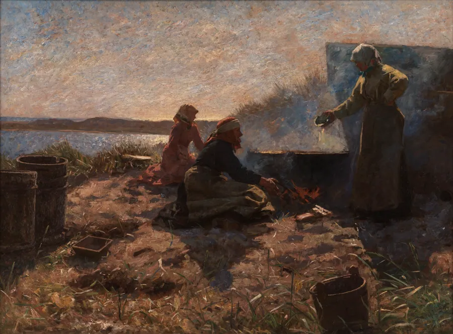Trankogning ved Nymindegab by Laurits Tuxen