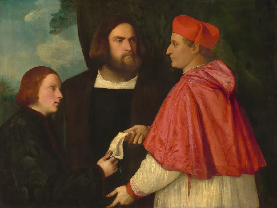 Giacomo and Cardinal Marco Corner Investing Andrea, Abbot of San Zeno, with His Benefice by Anonymous Artist