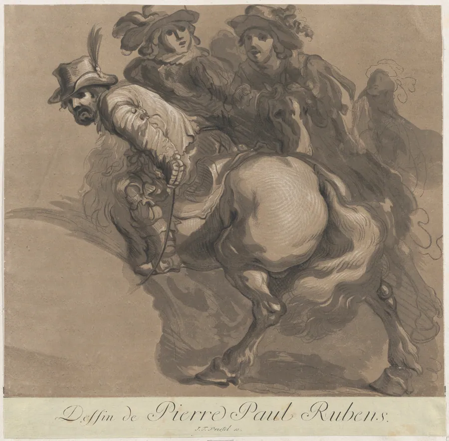 Three horsemen by Marie Catherine Prestel