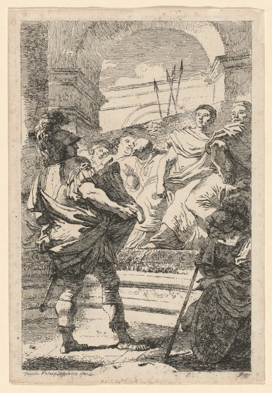 Mucius Scaevola by Jean Honoré Fragonard