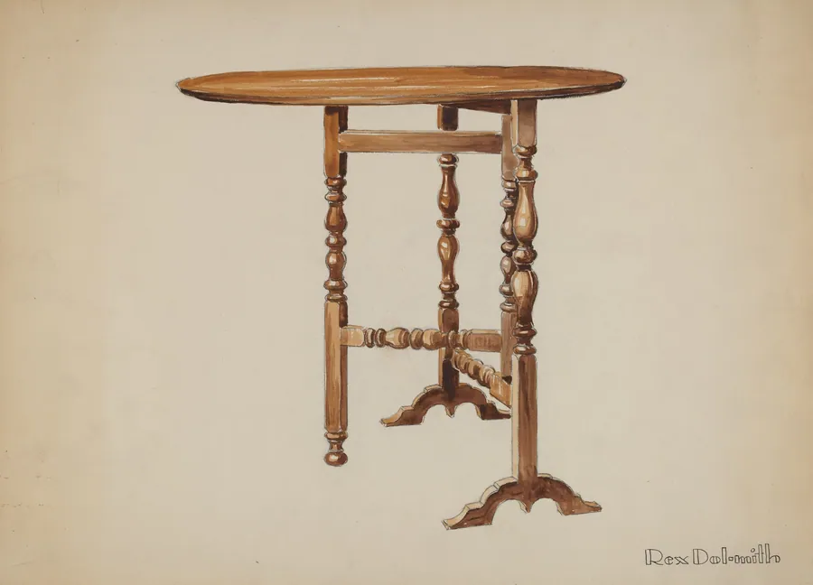 Three Legged Gate-leg Table by Rex Dolmith
