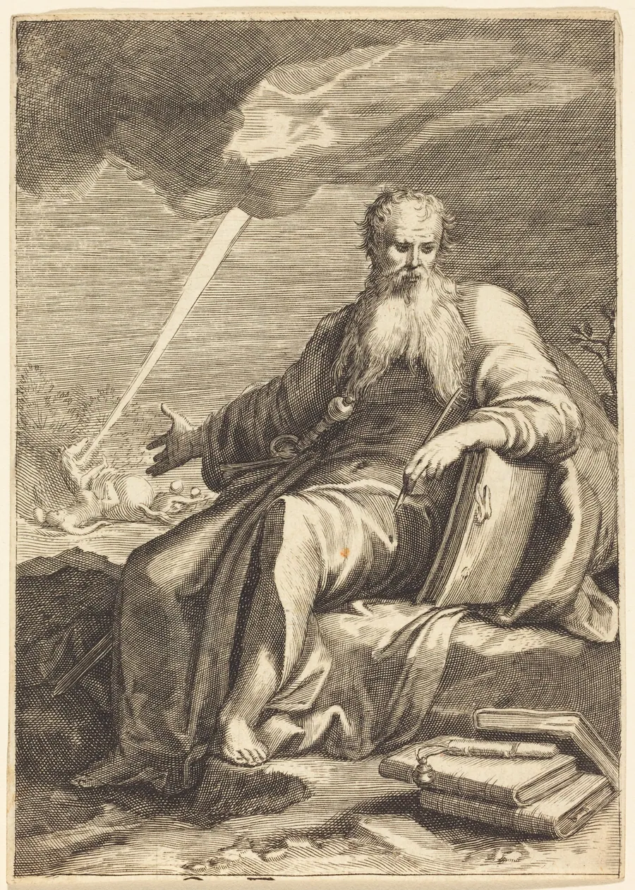 Saint Paul, Seated by French 17th Century