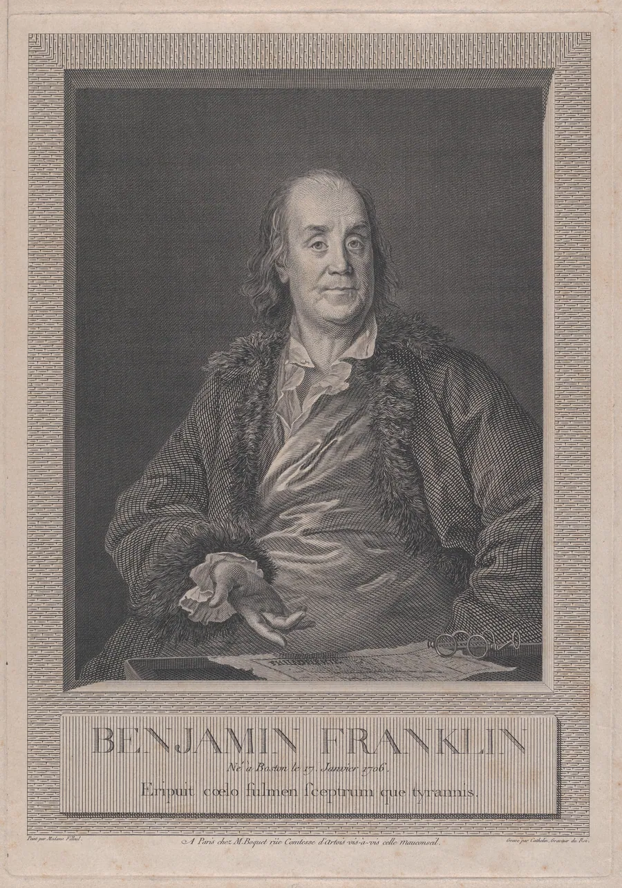 Portrait of Benjamin Franklin by Anne Rosalie Bocquet Filleul